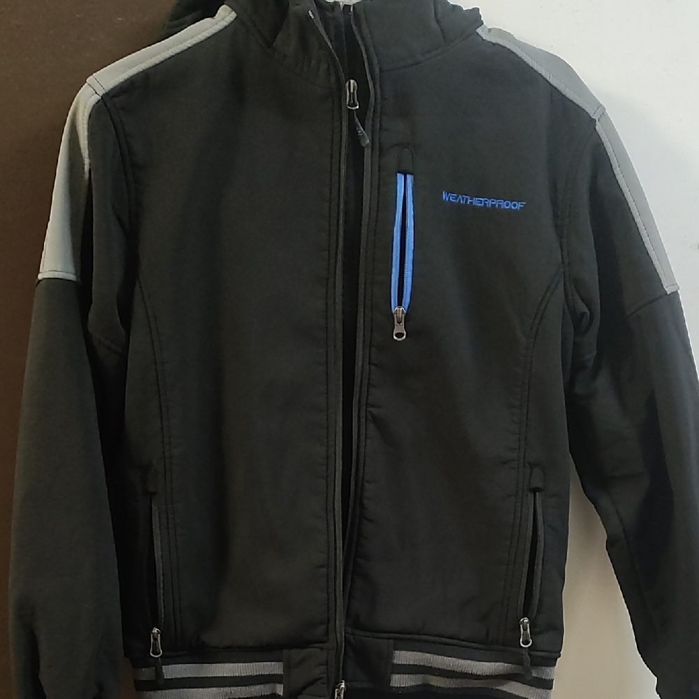 Weatherproof Kids Charcoal and Light Gray Puffer Jacket